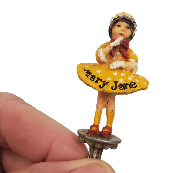 Vntg Franklin Mint "Mary Jane" Peanut Butter Candy Country Store Pewter Spoon - Picture 7 of 11